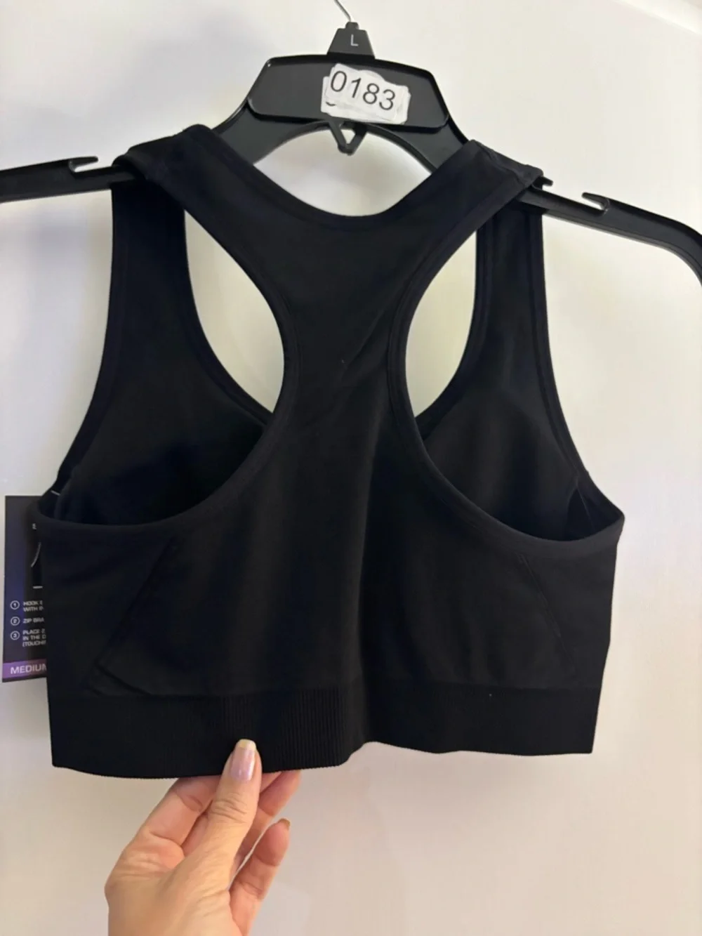 Avia Black Front-Zip Sports Bra NWT Sz XL